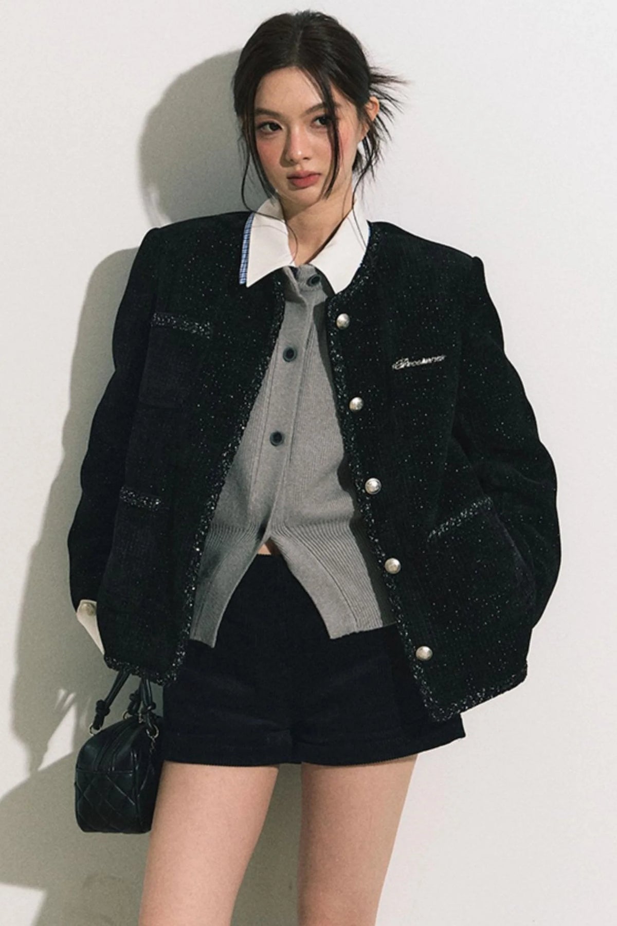 Fake Layered Shirt Sweater