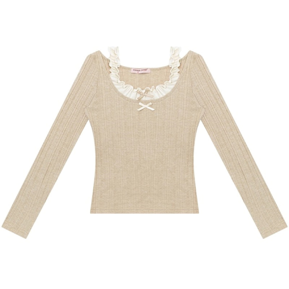 Fake Two Bow Halterneck Top
