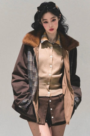 Fake Two Korean Long-Sleeve Knit Top