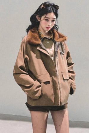 Fake Two Korean Long-Sleeve Knit Top