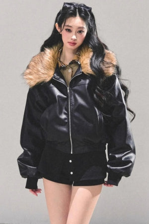 Fake Two Korean Long-Sleeve Knit Top