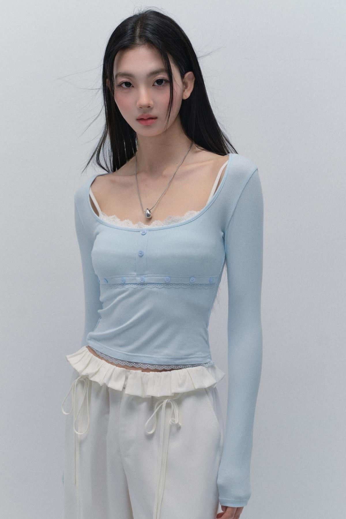 Fake Two-Layered Base Shirt
