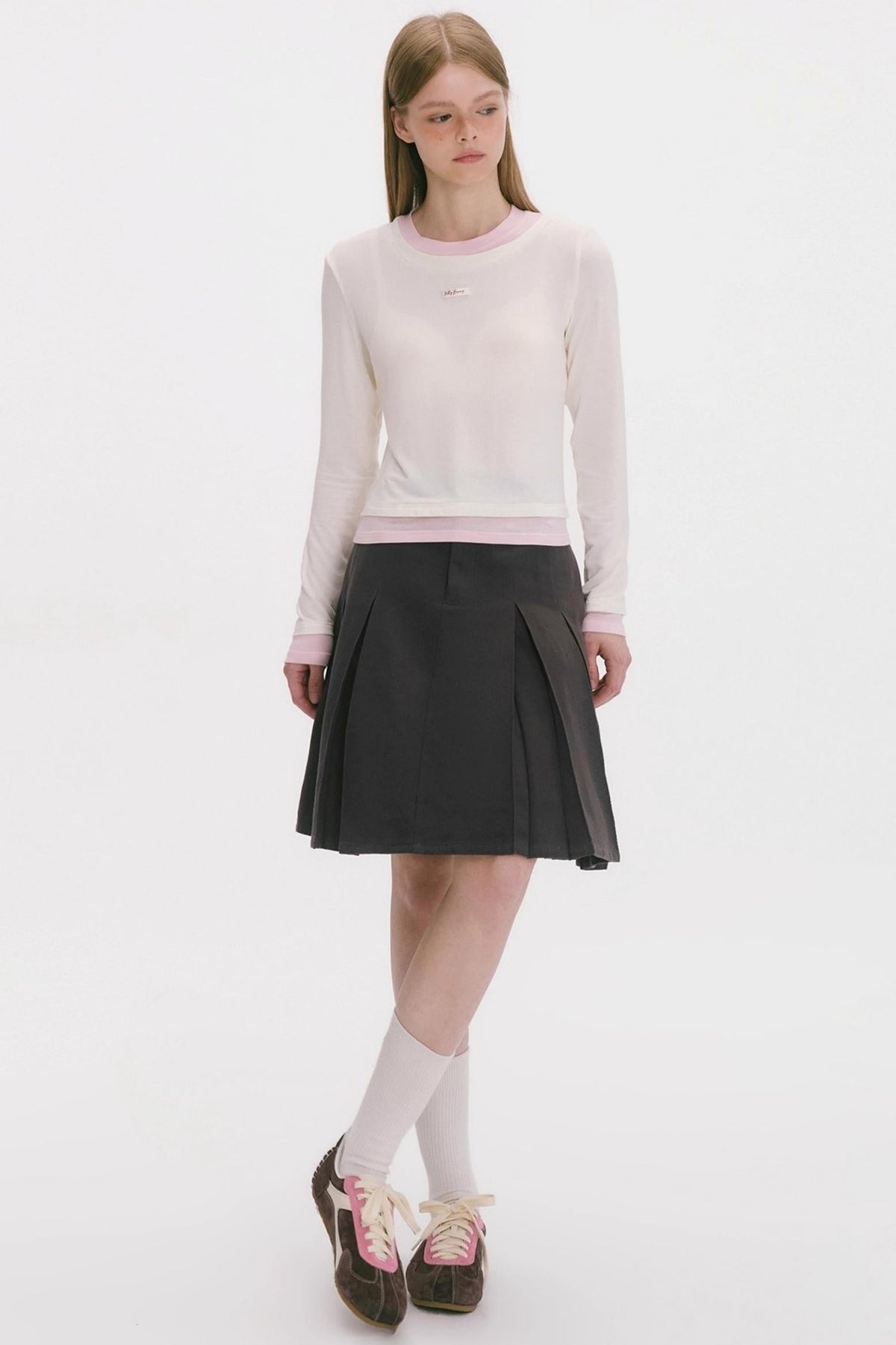 Fake Two Piece Base Layer Silk Top