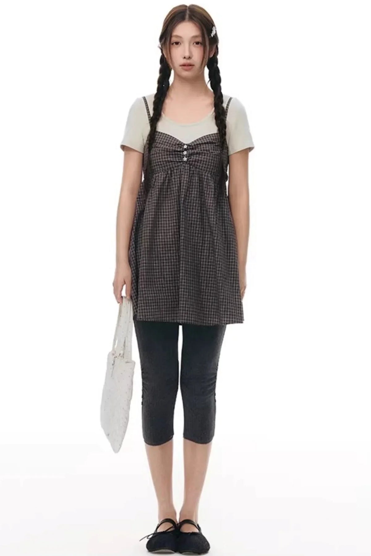Fake Two-Piece Cotton Top