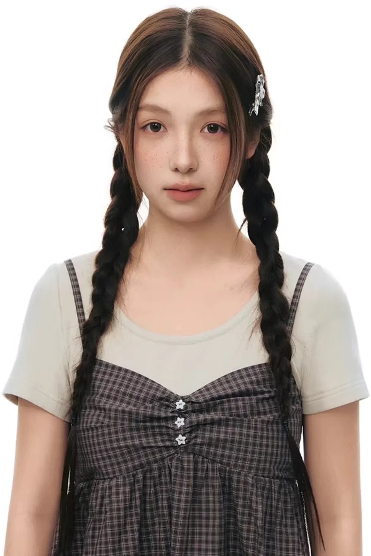 Fake Two-Piece Cotton Top
