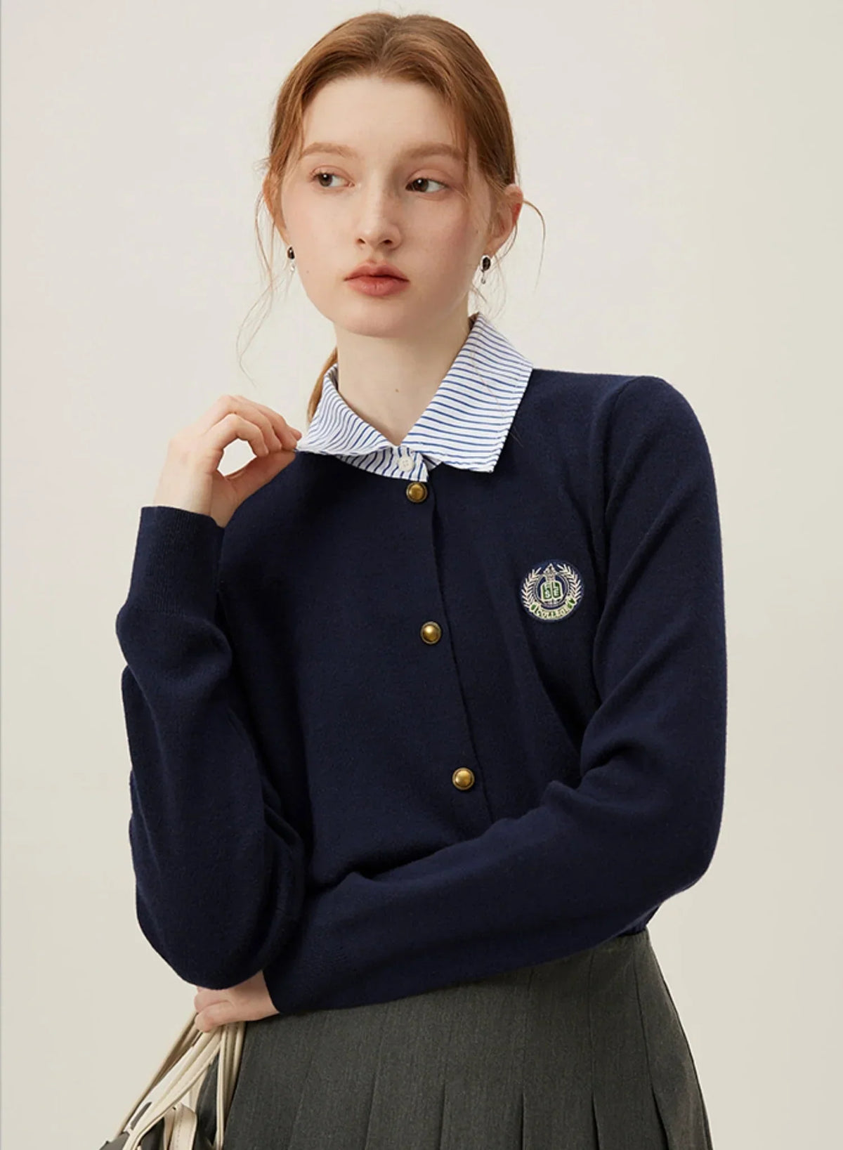 Fake Two-Piece Knitwear Top