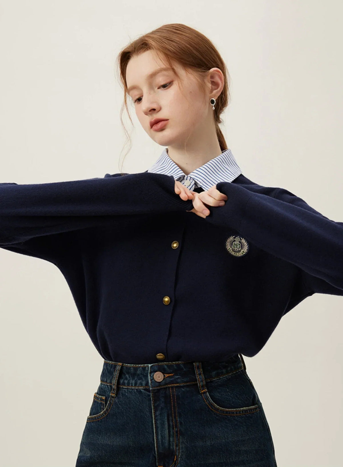 Fake Two-Piece Knitwear Top