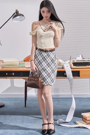Fake Two-Piece U-Neck Top Set-Up
