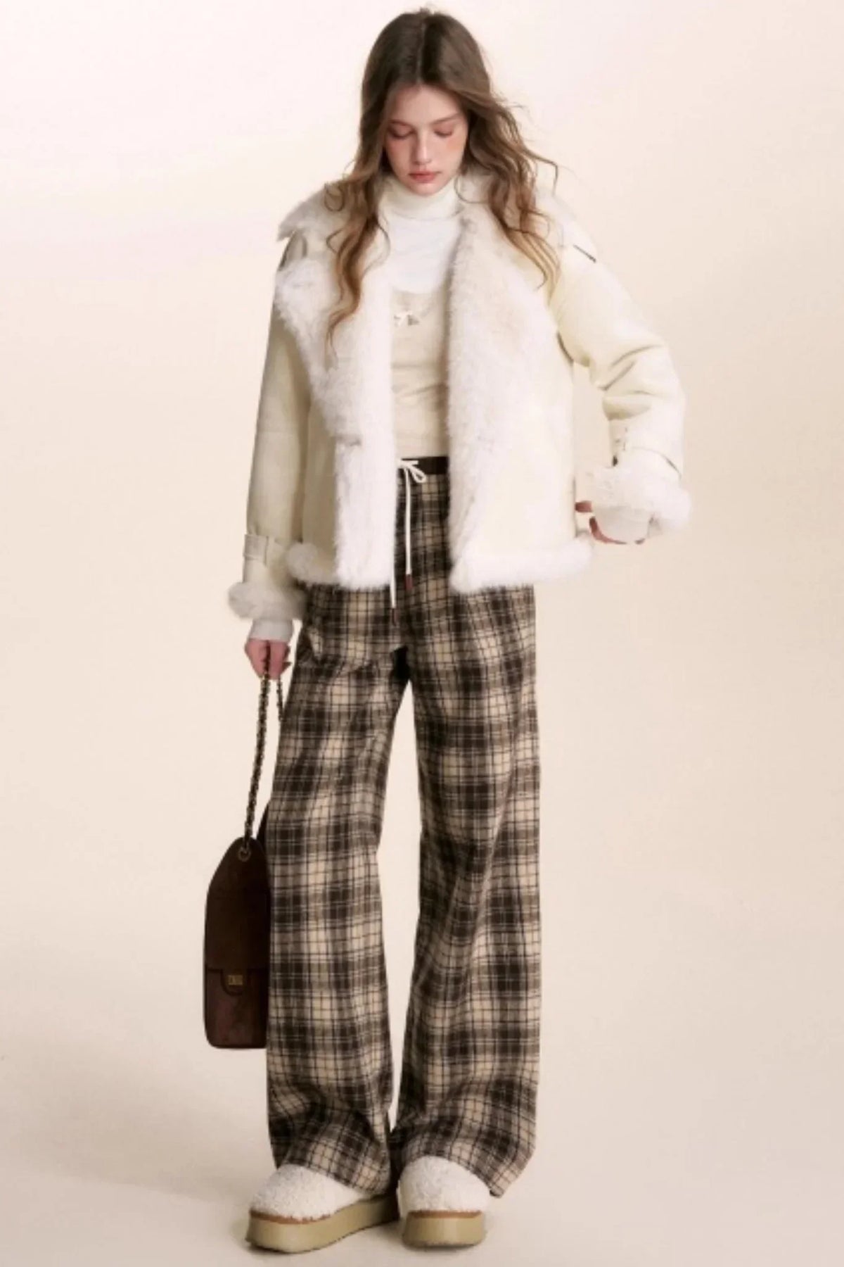 Fake Two-Piece Wool Blend Knit Vest