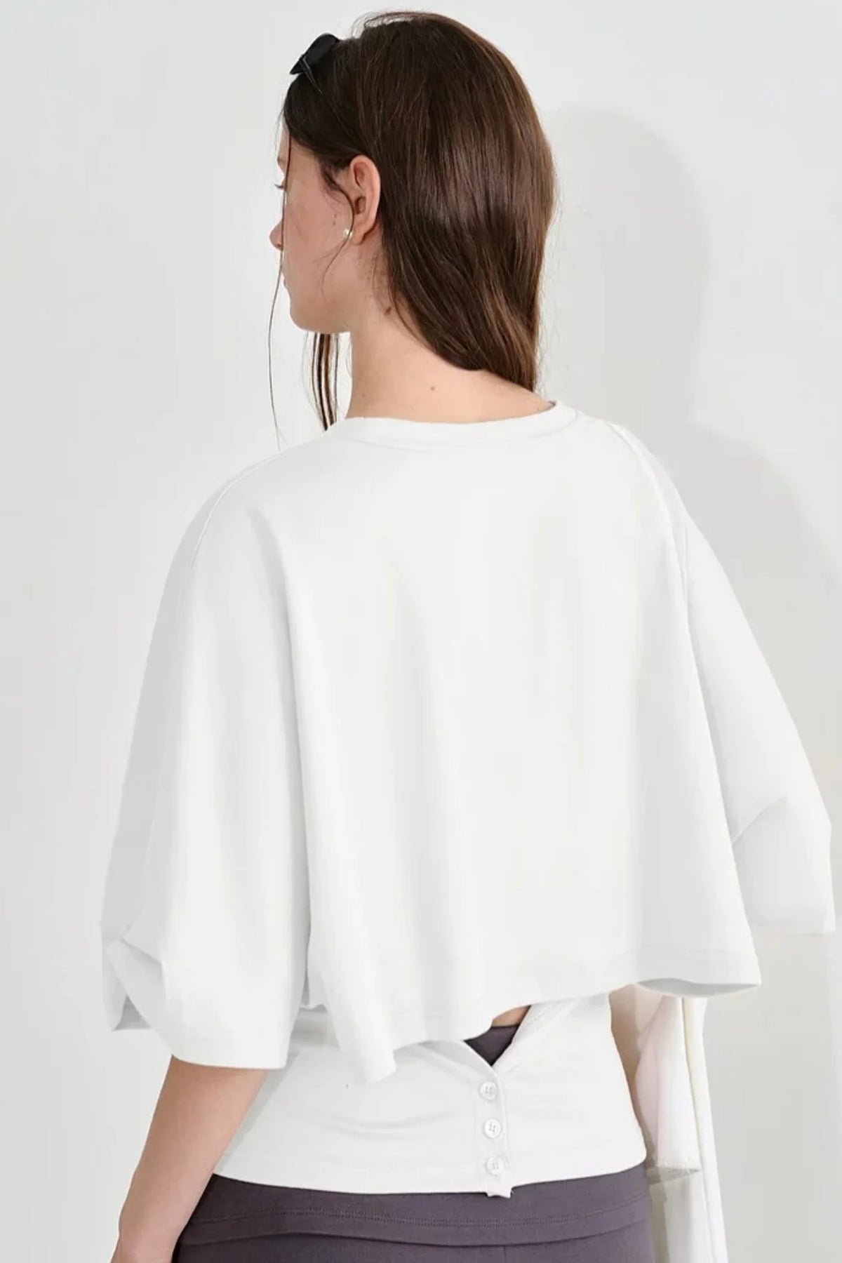 Fano Cotton Hollow-Out T-Shirt