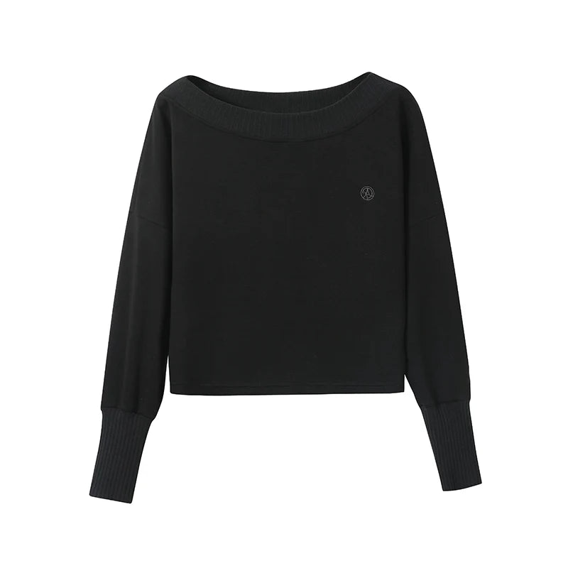 Fashion Oblique Shoulder Tops Set-Up