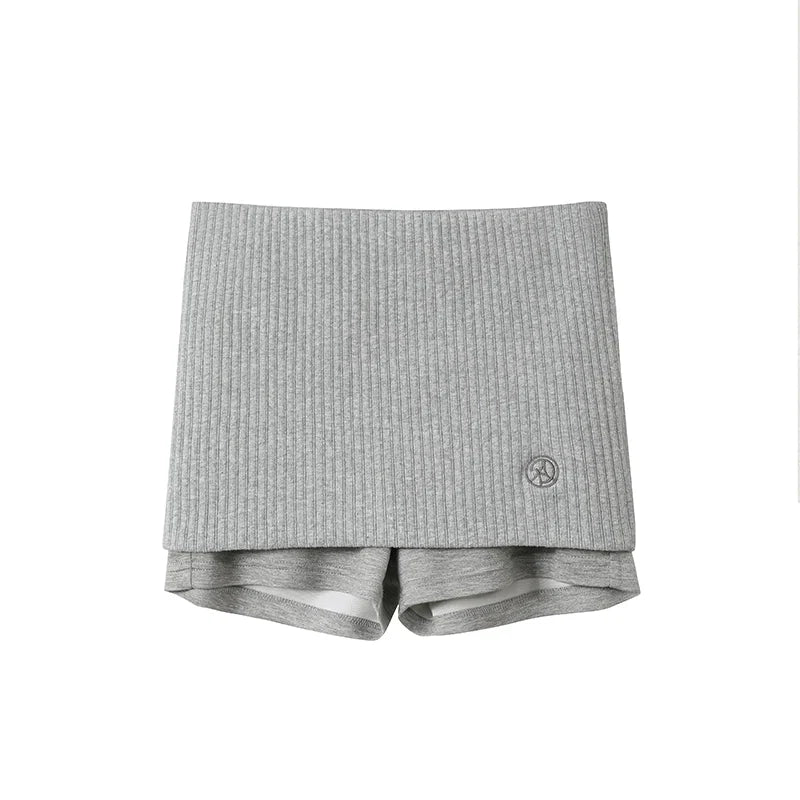 Fashion Oblique Shoulder Tops Set-Up