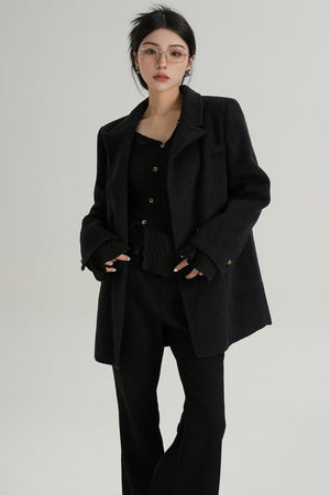 Fashionable Tweed Belted Jacket