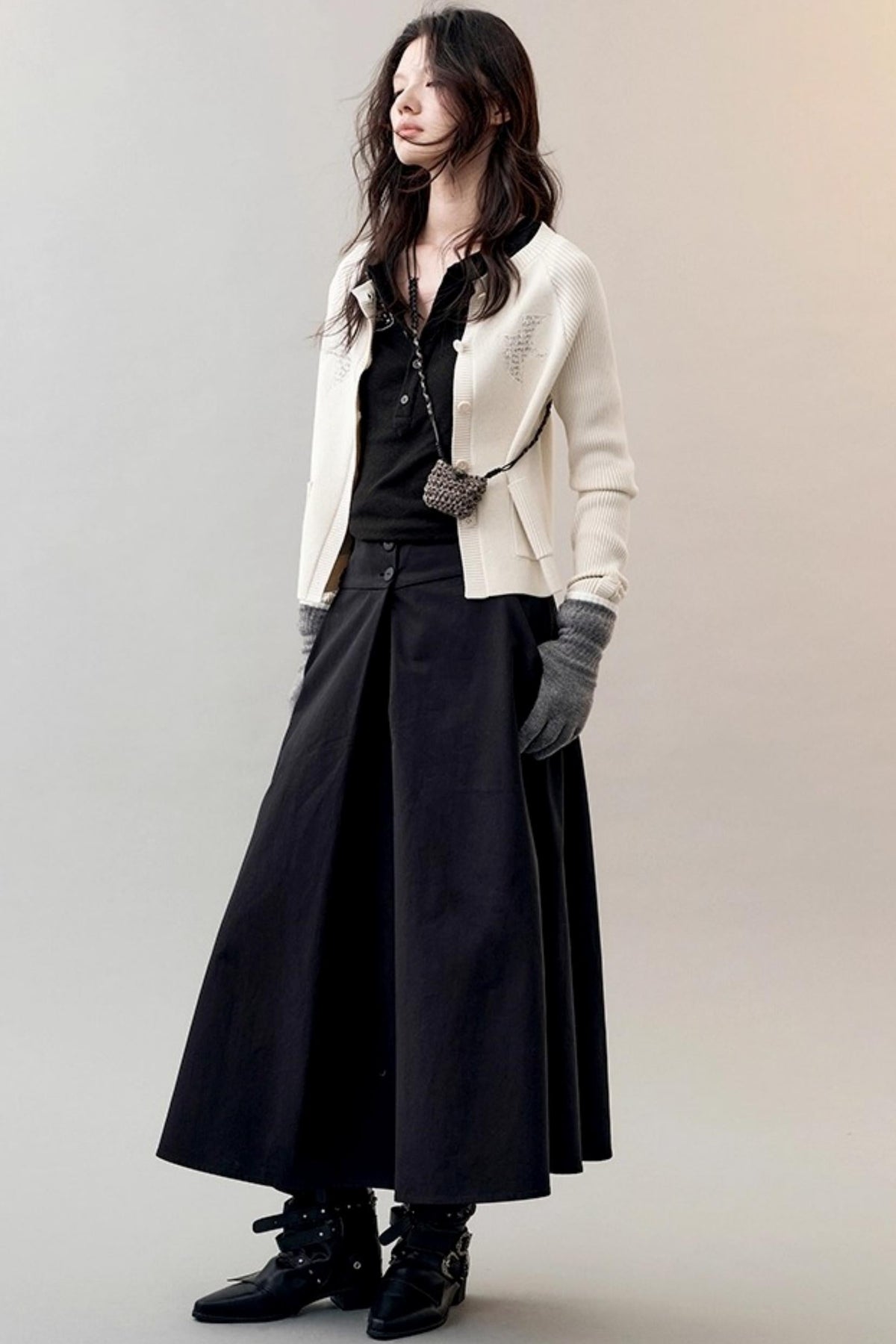 Feather Shadow Knitted Cardigan