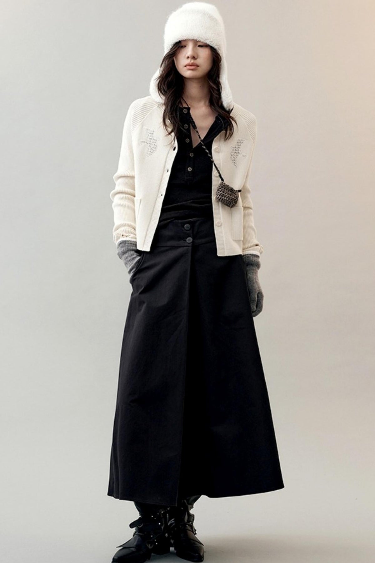Feather Shadow Knitted Cardigan