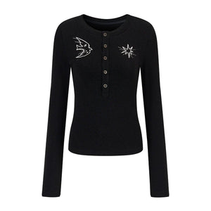 Feather Shadow Stars Slim T-Shirt