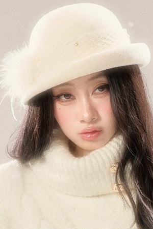 Feather Wool Felt Hat