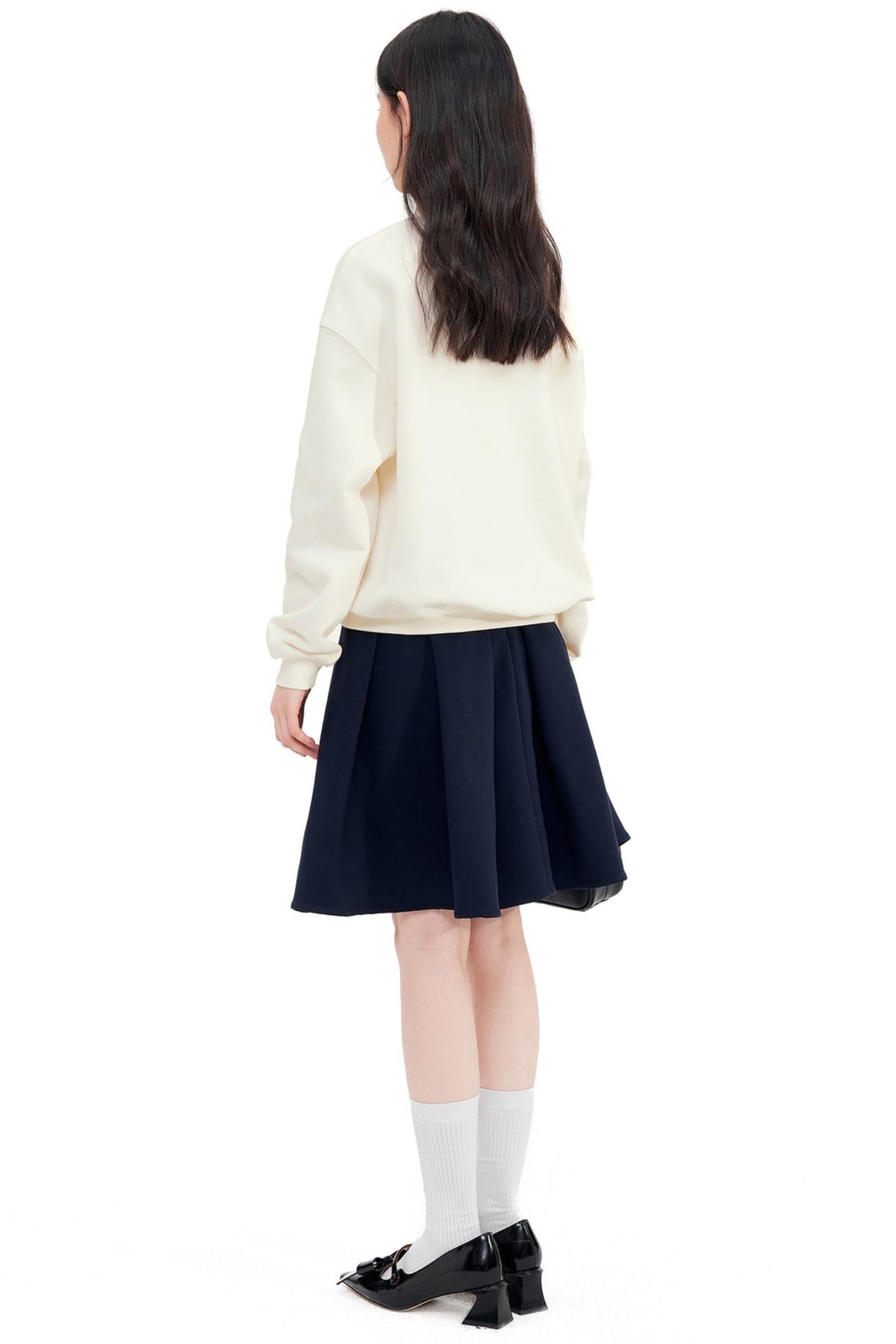 Fig Embroidered Crew Neck Top