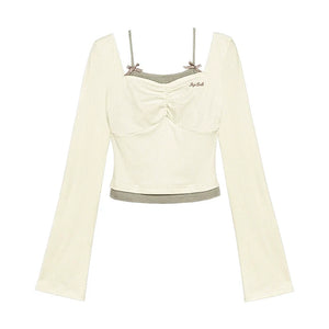 Fighting Spiri Fake Long Sleeve Tops