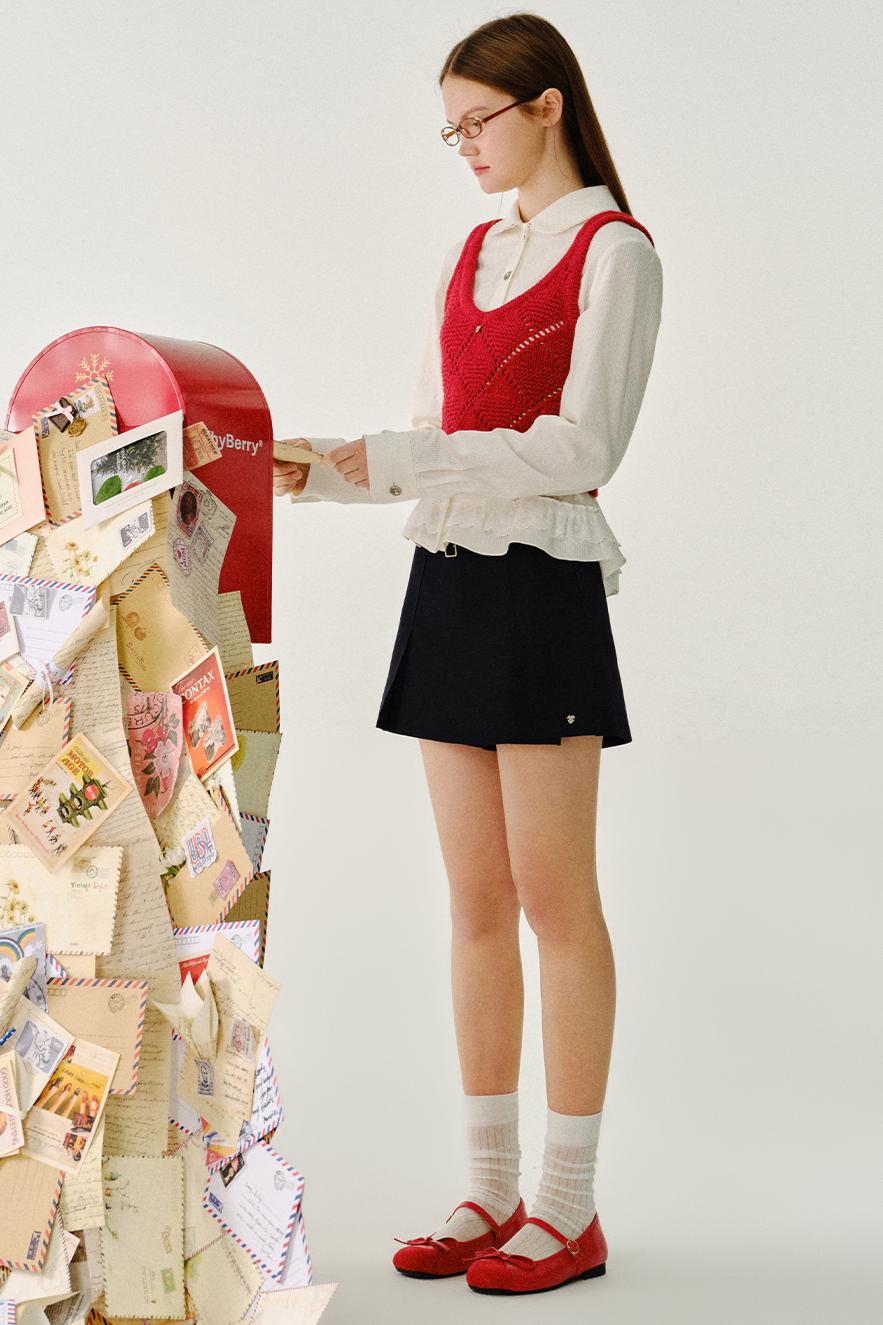 Filled Mochi Wool Knit Vest