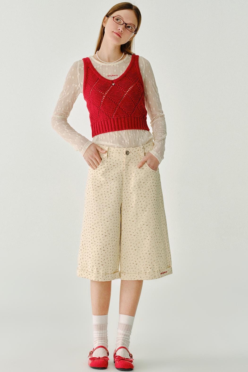 Filled Mochi Wool Knit Vest