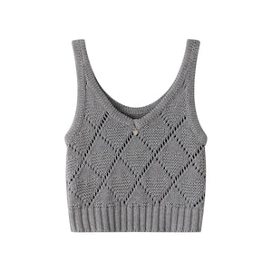 Filled Mochi Wool Knit Vest