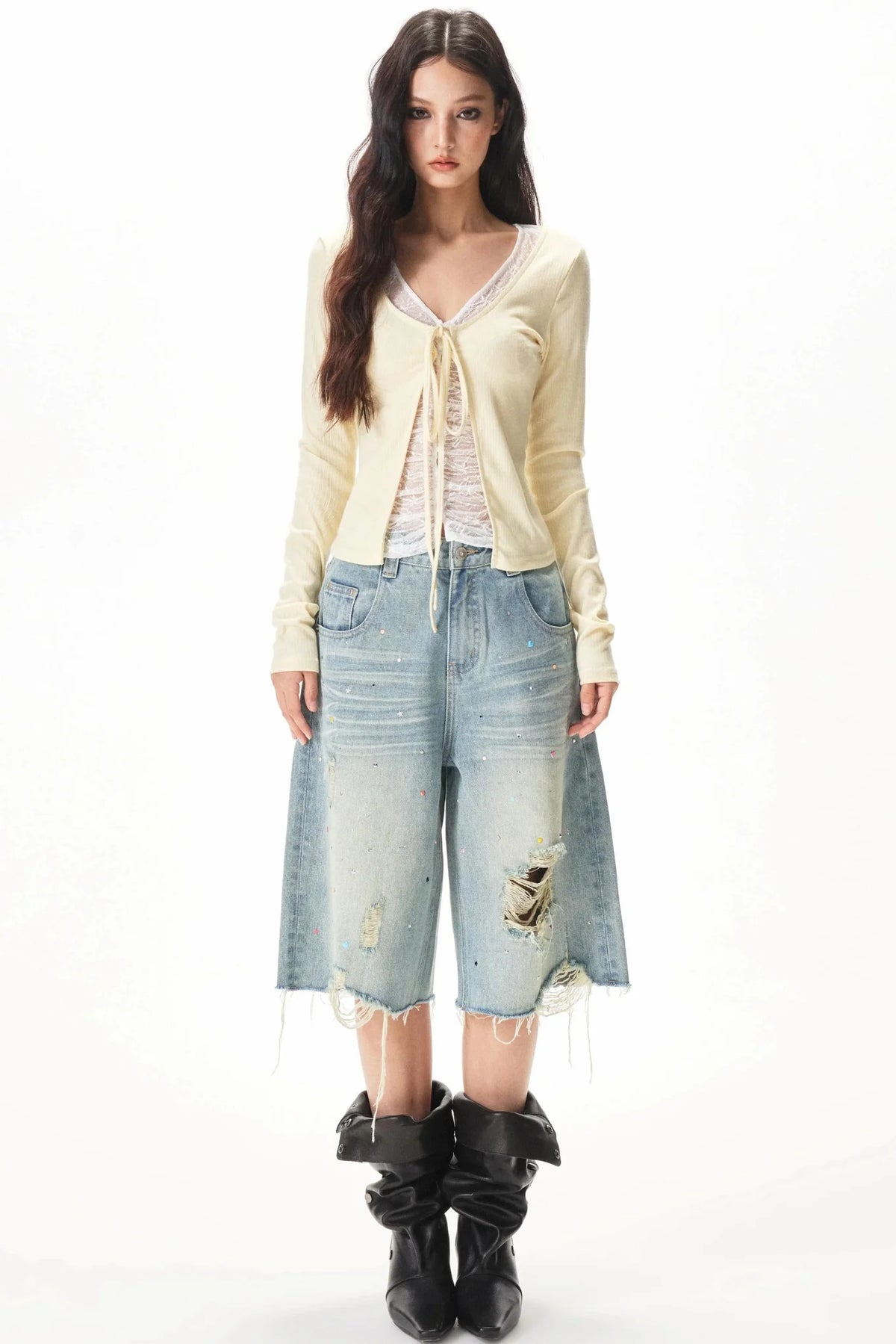 Fine Ribbed Knit Blouse