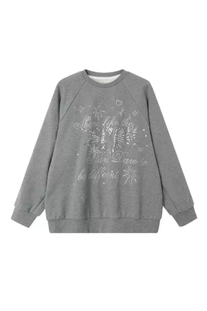 Fireworks Ambience Draped Sweatshirt