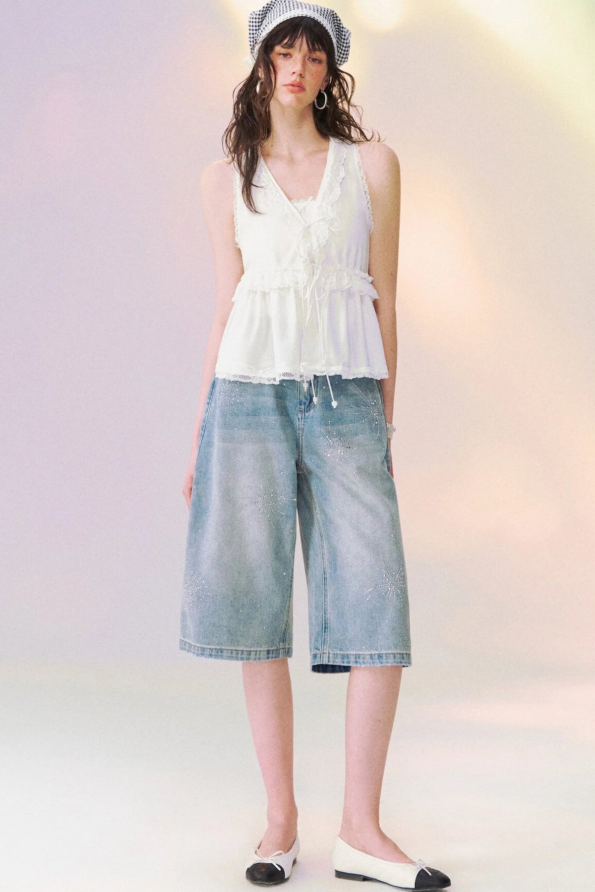 Fireworks Rhinestone Denim Shorts