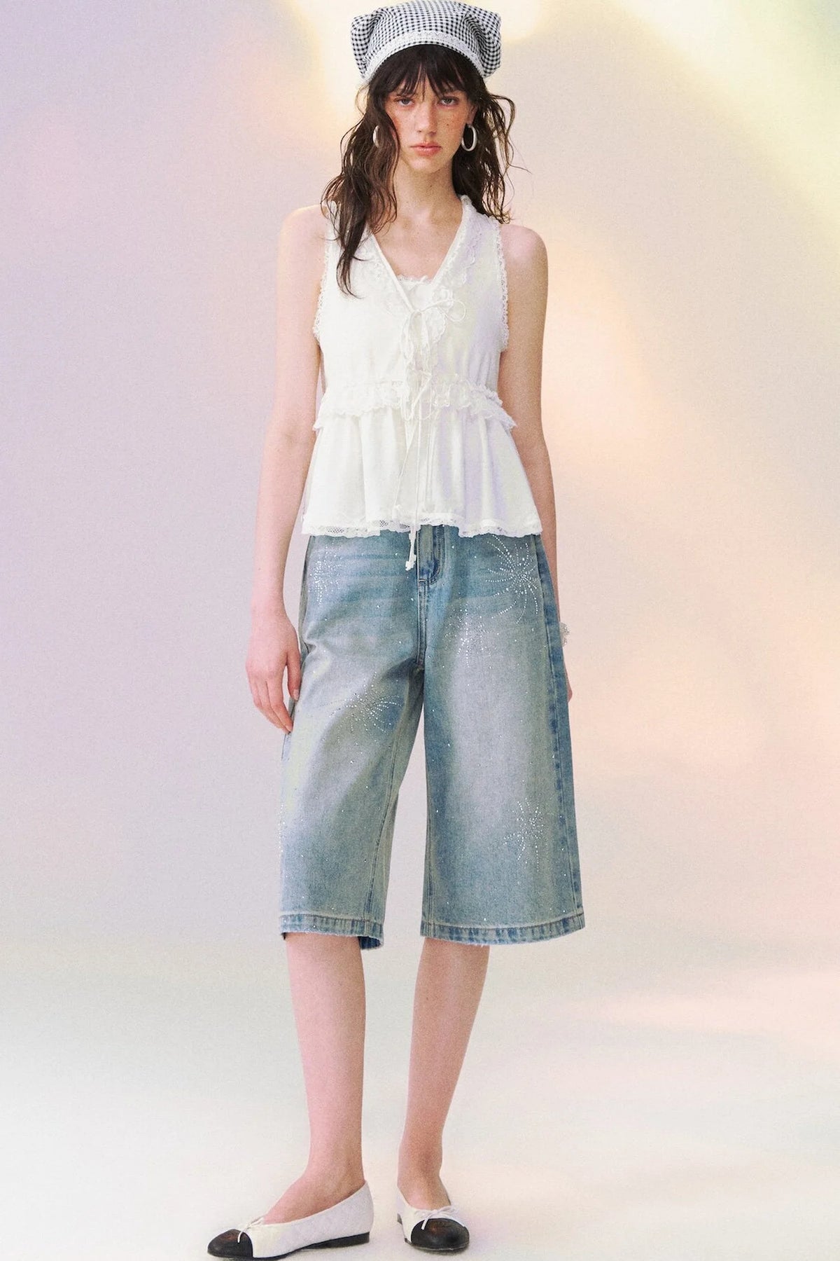 Fireworks Rhinestone Denim Shorts