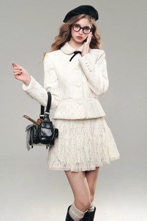 First Impression Lace Tweed Jacket Set-Up