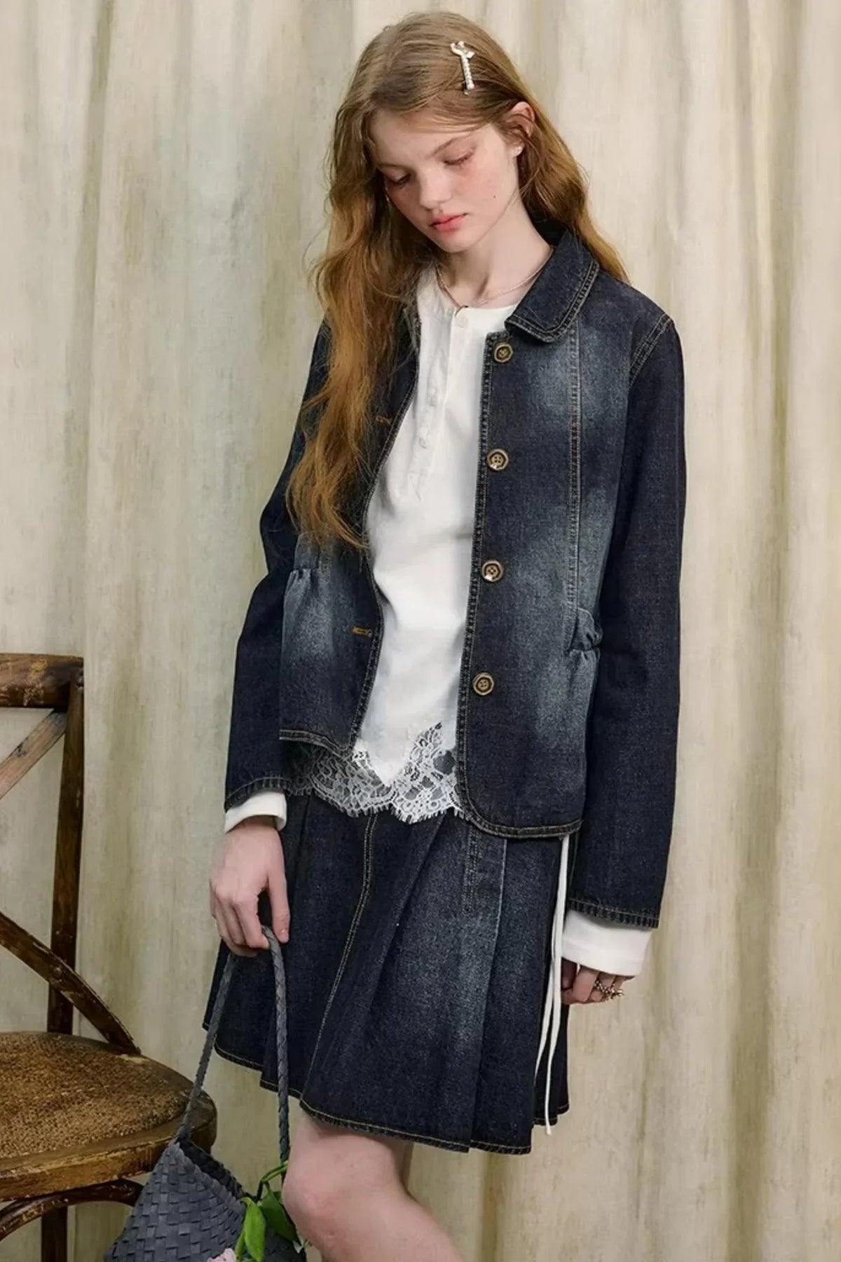 First Love Denim Skirt Set-Up