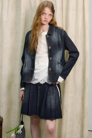 First Love Denim Skirt Set-Up