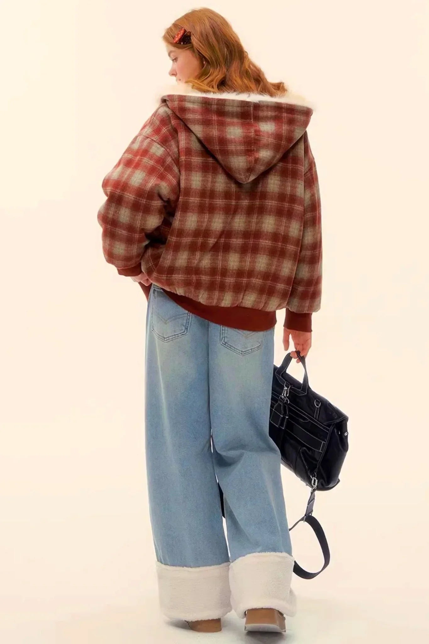 First Snow Plaid Reversible Coat