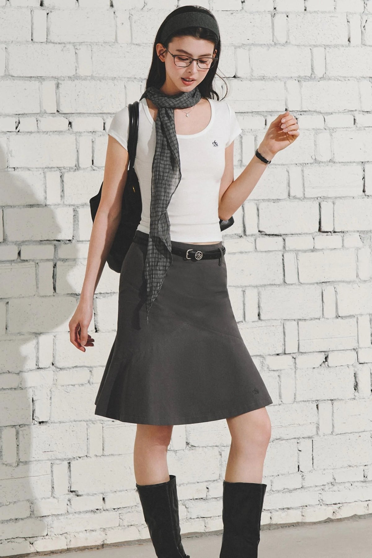 Fishtail Cotton Skirt