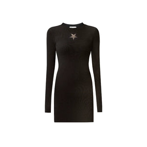 Fitted Cut-Out Knit Dress