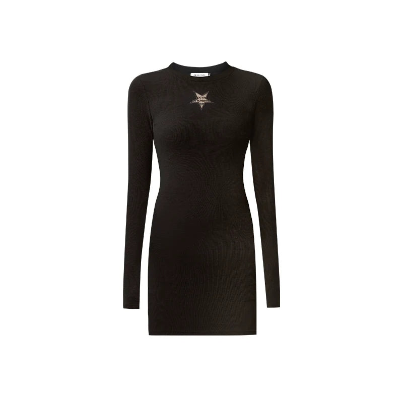 Fitted Cut-Out Knit Dress