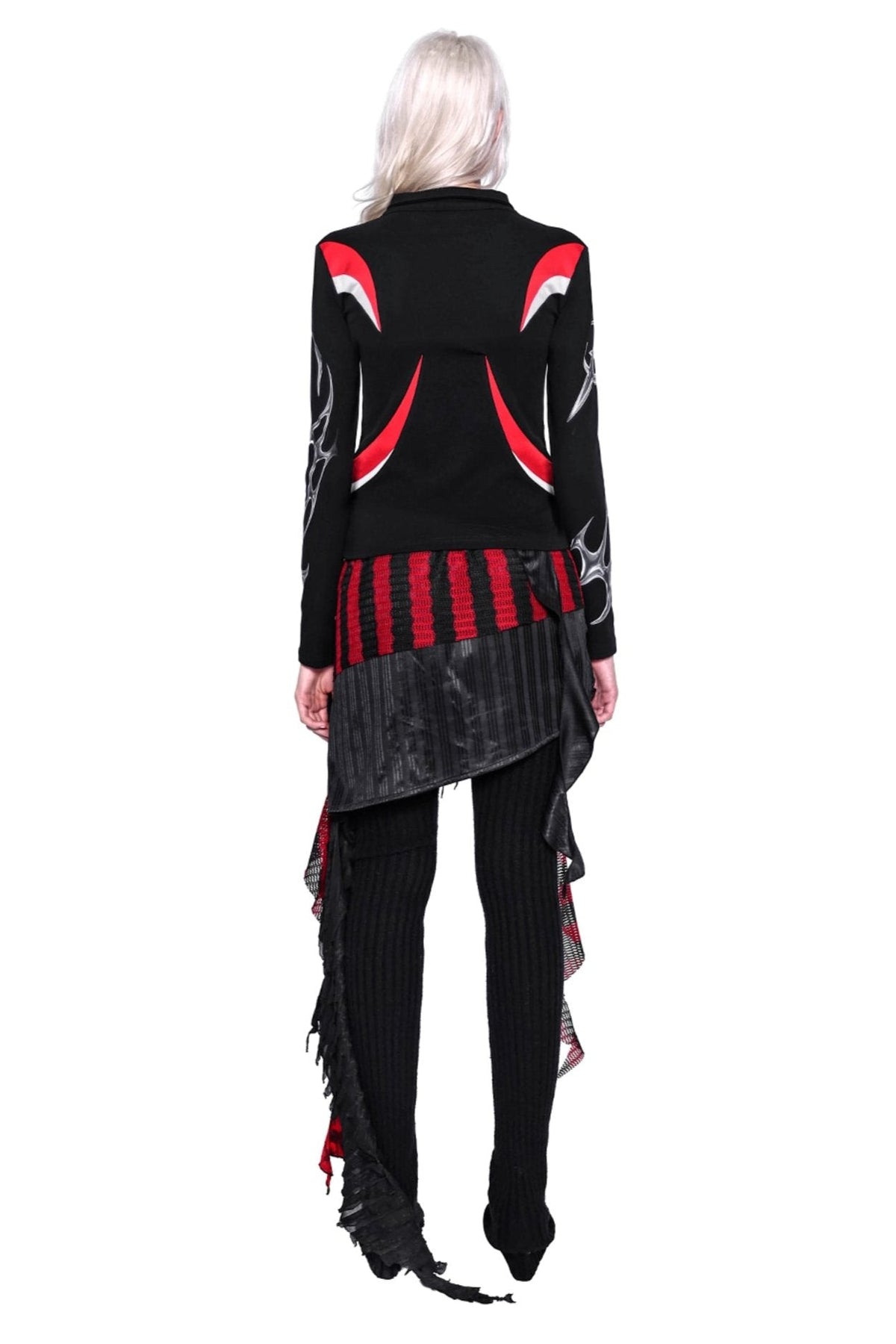 Flame Embroidered Woolen Leggings