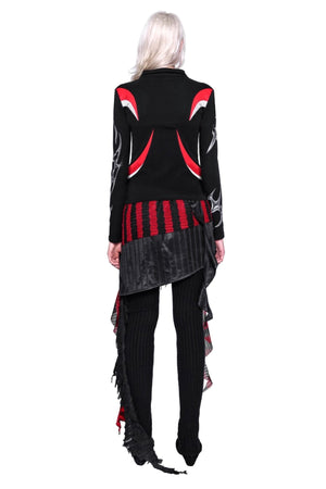 Flame Embroidered Woolen Leggings