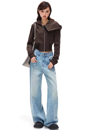 Flash Meteor Rhinestone Jeans