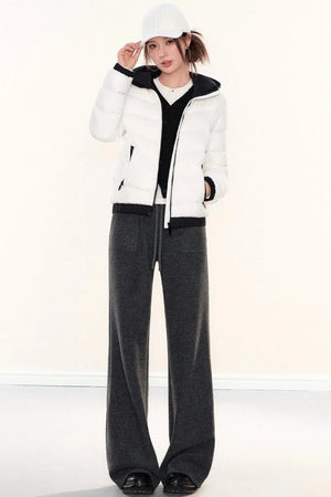 Fleece-Lined Glutinous Rice Pants