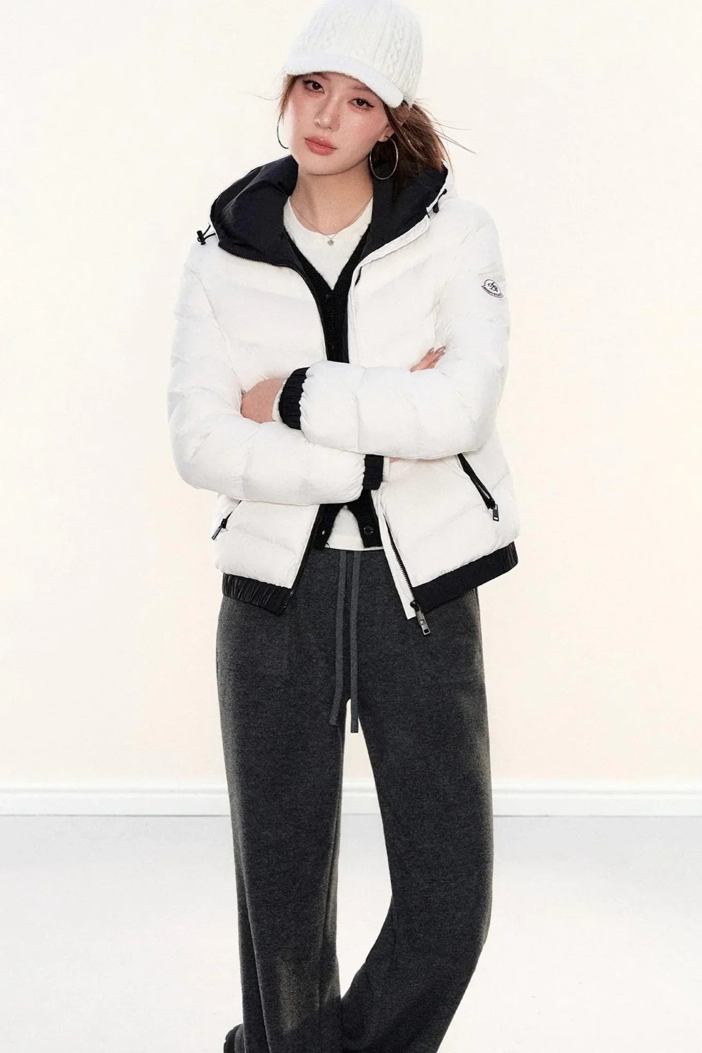 Fleece-Lined Glutinous Rice Pants
