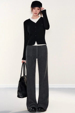 Fleece-Lined Glutinous Rice Pants