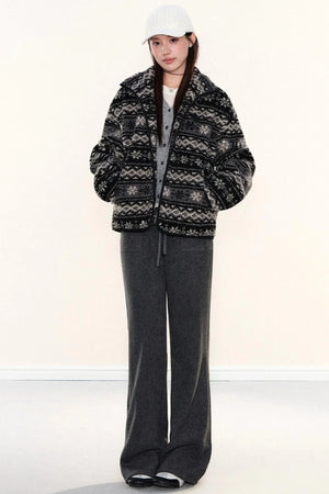 Fleece-Lined Glutinous Rice Pants