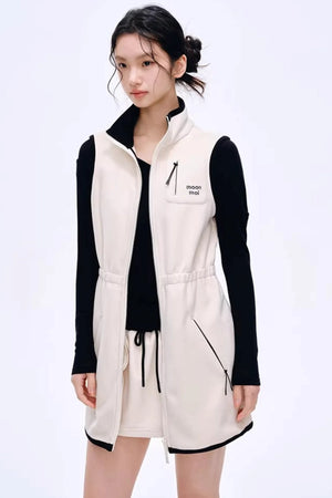 Fleece-Lined Waist-Cinching Vest Set-Up