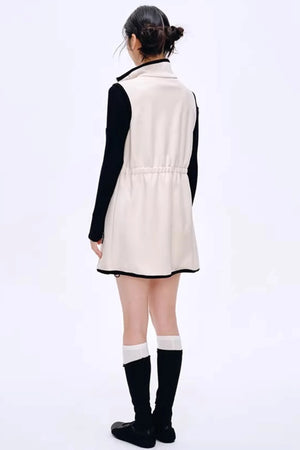 Fleece-Lined Waist-Cinching Vest Set-Up