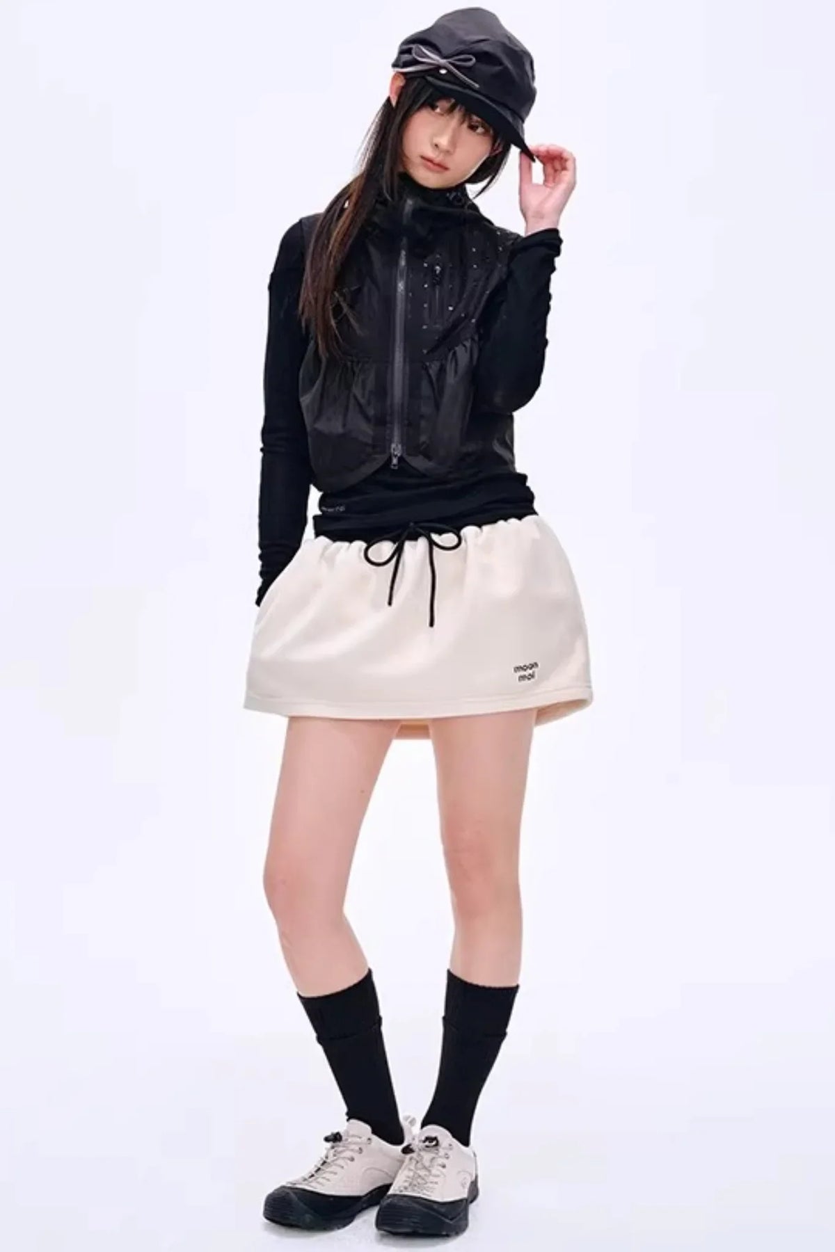 Fleece-Lined Waist-Cinching Vest Set-Up