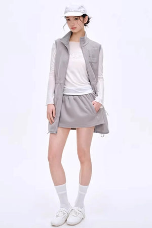 Fleece-Lined Waist-Cinching Vest Set-Up