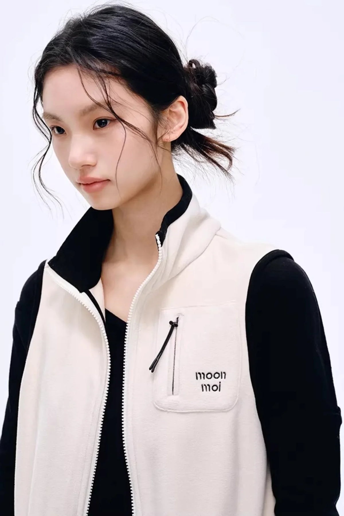 Fleece-Lined Waist-Cinching Vest Set-Up