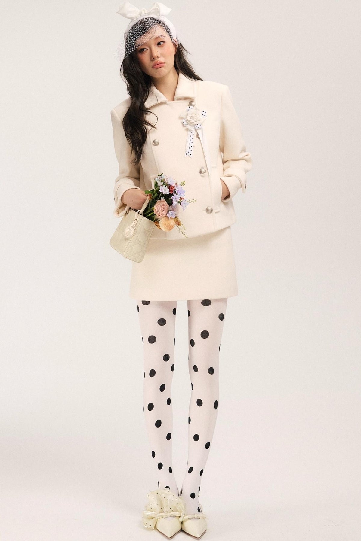Flight Diary Woolen Jacket & Skirt Set-Up